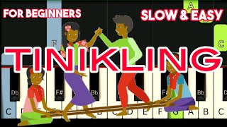 PHILIPPINE FOLK DANCE  TINIKLING  SLOW amp EASY PIANO [upl. by Aihsekal]