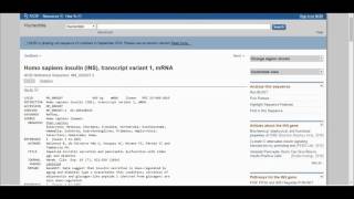 Obtain cDNA sequence for a gene using NCBI الحصول على تسلسل الحمض النووي التكميلي لجين معين [upl. by Calvo33]