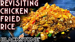 REVISITING OUR MOST VIEWED COOK CHICKEN FRIED RICE ON THE BLACKSTONE GRIDDLE EASY RECIPE [upl. by Hi]