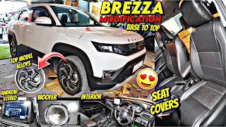 Brezza base to top model convert at affordable price❤️2024 brezza lxi modification✅to top🔆💥 [upl. by Ardni81]