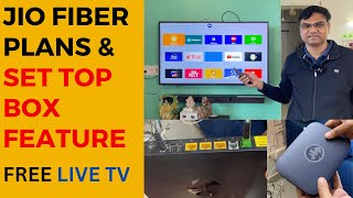 Jio fiber plans in hindi 2023  watch 550 live tv channels free in jio tv set top box  air fiber [upl. by Irtimd]