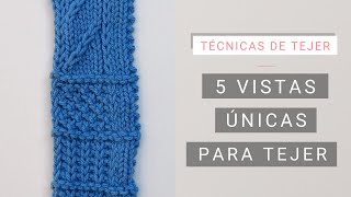 5 vistas únicas para tejer combinando puntos 🧶 Tejer con Lucila [upl. by Whipple537]