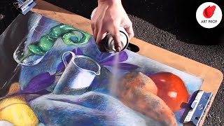 How to Use Spray Fixative for Drawings RISD Art Professor Demos [upl. by Kerrill]