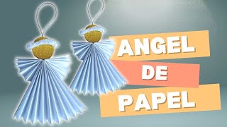 ✨ Crea un Ángel de Papel  Hoja de Block  Manualidad Fácil de Navidad 🎄 [upl. by Jennica480]