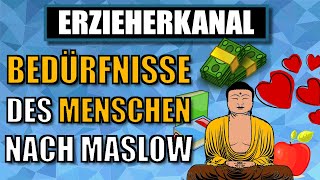 Bedürfnispyramide nach Maslow  einfach erklärt  ERZIEHERKANAL [upl. by Silohcin]