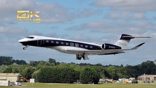 Gulfstream Aerospace G700 N706GD departure at RAF Fairford RIAT 2024 AirShow [upl. by Komara]