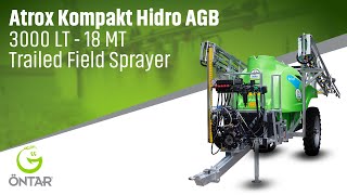 ÖNTAR  Atrox Kompakt Hidro AGB 3000 LT  18 MT Trailed Field Sprayer Usage Video [upl. by Lulita]