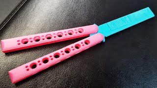 3D Printed Balisong DIY Plastic Butterfly Knife Giveaway [upl. by Stacey]