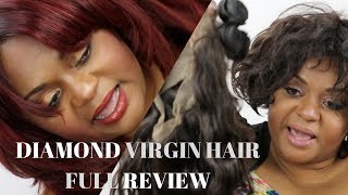 Diamond Virgin Hair Company  Brazilian Mink Hair  Full amp Final Review  Dye amp Wig Installation [upl. by Isiah99]