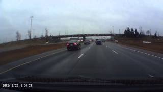 Car spin out caught on dash cam 掃把佬上highway打滑 [upl. by Cordier]