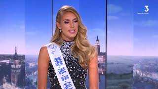 Première interview sur un plateau de tv pour Agathe Cauet élue Miss Nord PasdeCalais [upl. by Haldeman]