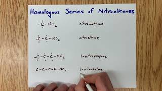 Homologous Series of Nitroalkanes [upl. by Nabe]