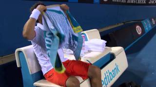 Marcos Baghdatis Destroys FOUR Racquets  Australian Open 2012 [upl. by Vannie]