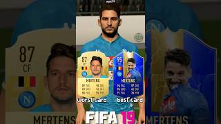 🇧🇪 DRIES MERTENS worst vs best card in EVERY FIFA 1024⚽ fifa eafc24 fc24 mertens napoli [upl. by Jerrine]