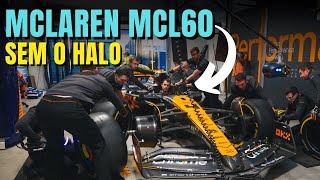 MCLAREN FAZ TREINO DE PITSTOP E O MCL60 SEM O HALO  FÃ“RMULA 1 [upl. by Nwahsat957]