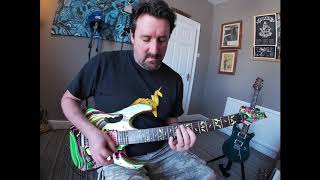 Steve Vai  Ladies nite in Buffalo  Intro  verse  chorus  solo guitar cover [upl. by Bonnice539]