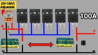 How to Make Adjustable Voltage Regulator Using Mosfets  Adjustable Voltage Controller [upl. by Rannug500]