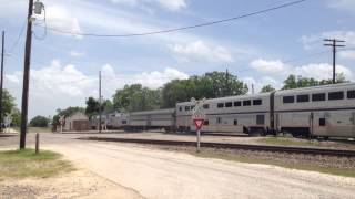 Amtrak train at Flatonia TX [upl. by Rialc]