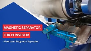 Magnetic Separator For Conveyor  Overband Magnetic Separator [upl. by Ahseinar910]