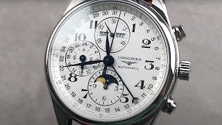 Longines Master Complete Calendar Chronograph L27734783 Longines Watch Review [upl. by Suicul]