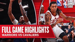 WARRIORS vs CAVALIERS  NBA SUMMER LEAGUE  FULL GAME HIGHLIGHTS [upl. by Ttehc]