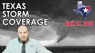 April 27 2024  LIVE Texas TornadoSevere Storm Coverage Extended [upl. by Asiar197]