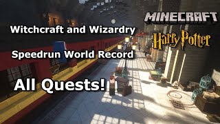 Minecraft Speedrun World Record Witchcraft and Wizardry All Quests in 20926 [upl. by Opportuna714]