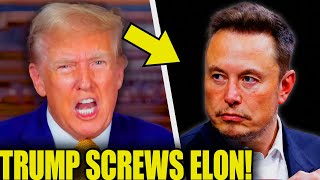 Watch Trump STAB Elon Musk In The BACK In Brutal BETRAYAL [upl. by Kingsly]