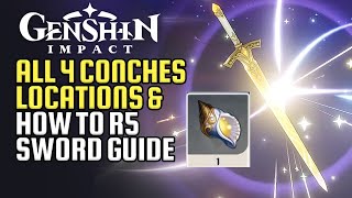 All 4 Drained Conch Cups Locations amp How To Use Guide  R5 Sword Of Narzissenkreuz  Genshin Impact [upl. by Attener772]