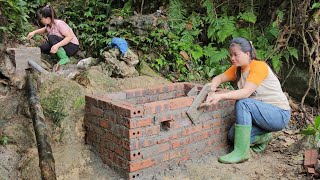 Repairing water pipes building upstream water tanks in the forest  Building a life Ep1 [upl. by Aihtela943]