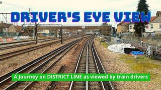 Drivers Eye View  Train Journey on District Line as viewed by Train Drivers [upl. by Enawyd]