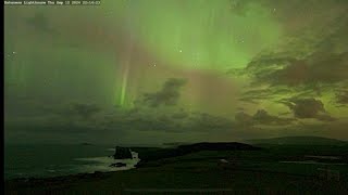 Aurora Borealis from Eshaness Lighthouse 91224 Shetland Islands [upl. by Thain652]