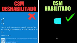 CSM habilitado o deshabilitado  Tutorial como configurar la BIOS [upl. by Abramson]