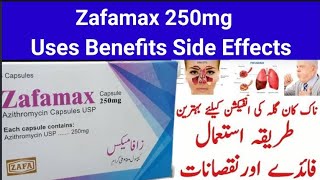 Azithromycin 250mg Tablet Uses in Urdu hindi l Zafamax Capsule 250 mg Review [upl. by Sanbo161]