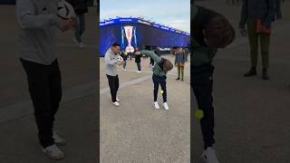 Juggling with tennis fans at ATP Finals in Turin 🎾🔥 juventus freestyle [upl. by Reivazx624]