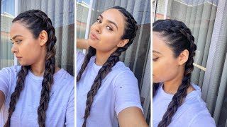 HOW TO DUTCH BRAID YOUR OWN HAIR FOR BEGINNERS [upl. by Vogel]