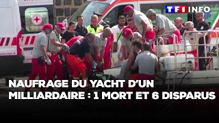 Naufrage du yacht d’un milliardaire en Sicile  un mort et six disparus [upl. by Ahselrak243]