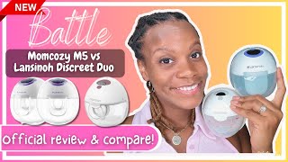 BATTLE OF THE BREAST PUMPS  Momcozy M5 vs Lansinoh Discreet Duo Wearable Breast pump [upl. by Navonod]