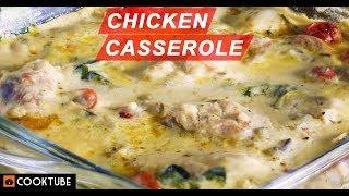 Easy Chicken Casserole Recipe  How To Make Chicken Casserole  Chicken In White Sauce [upl. by Helena958]