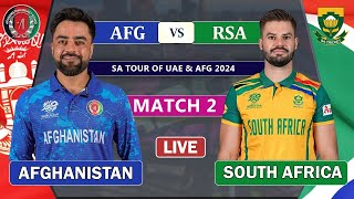 AFGHANISTAN vs SOUTH AFRICA 2nd ODI MATCH LIVE SCORES  AFG vs SA MATCH LIVE COMMENTARY [upl. by Ahsienek]