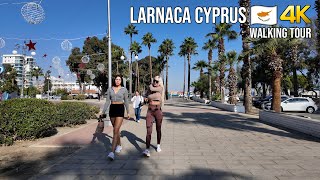 LARNACA CYPRUS 🇨🇾 Early Morning 4K Walking Tour [upl. by Chow]