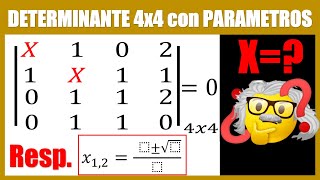 Determinante de una Matriz 4x4 método de Cofactores con variables  Algebra Lineal [upl. by Elleron513]