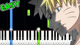 Loneliness  Naruto Shippuden OST  EASY Piano Tutorial animelovemen [upl. by Bourgeois]