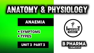 Anaemia  Types Of Anaemia  Blood  Human Anatomy And Physiology  HAP  B Pharma [upl. by Stedt]