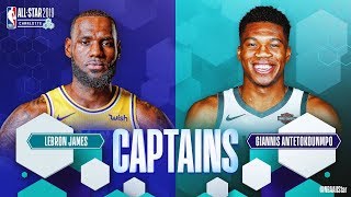 NBA AllStar Starters 2019 Revealed LeBron James Giannis Captains 201819 Season [upl. by Latif]