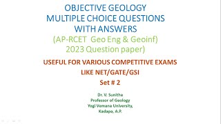 Geo Engg Geoinf APRCET MCQ Set 2 [upl. by Hcirteid]