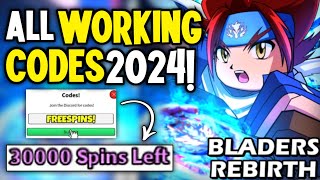 NEW ALL WORKING CODES FOR BLADERS REBIRTH IN 2024 ROBLOX BLADERS REBIRTH CODES [upl. by Ardeahp]