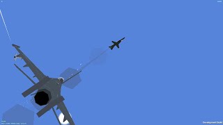 Tiny Combat Arena  1 MIG23 vs 2 F16Cs [upl. by Kavanaugh]