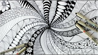 Zentangle art  Doodle patterns  Zendoodle [upl. by Bobby]