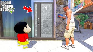 Shinchan and Franklin Found Secret Glass Door Inside Franklins House In GTA 5 In Telugu [upl. by Hearsh]